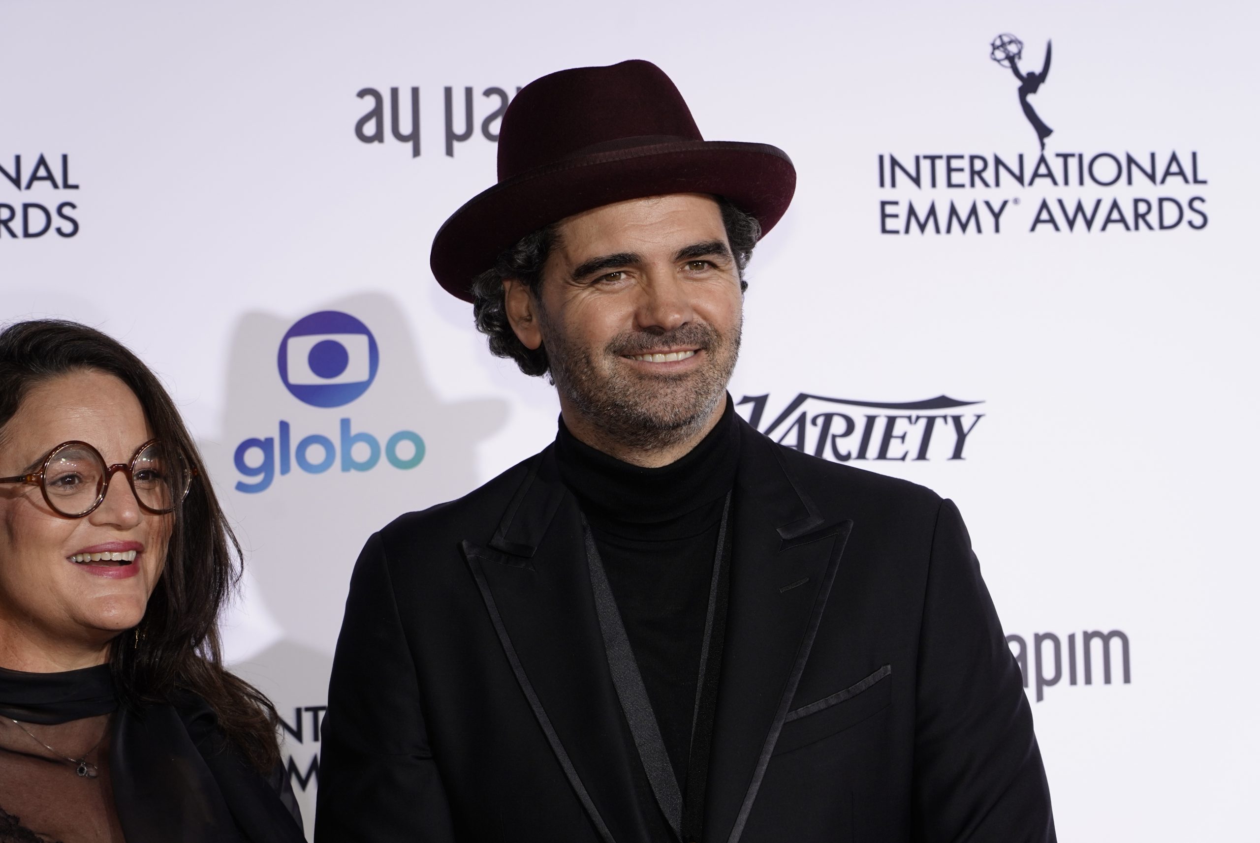 Drama Series Nominees for El Presidente, Javiera Balmaceda and Armando Bo on the red carpet at the 49th International Emmy Awards, November 22, 2021 in New York City. 49th International Emmy Awards