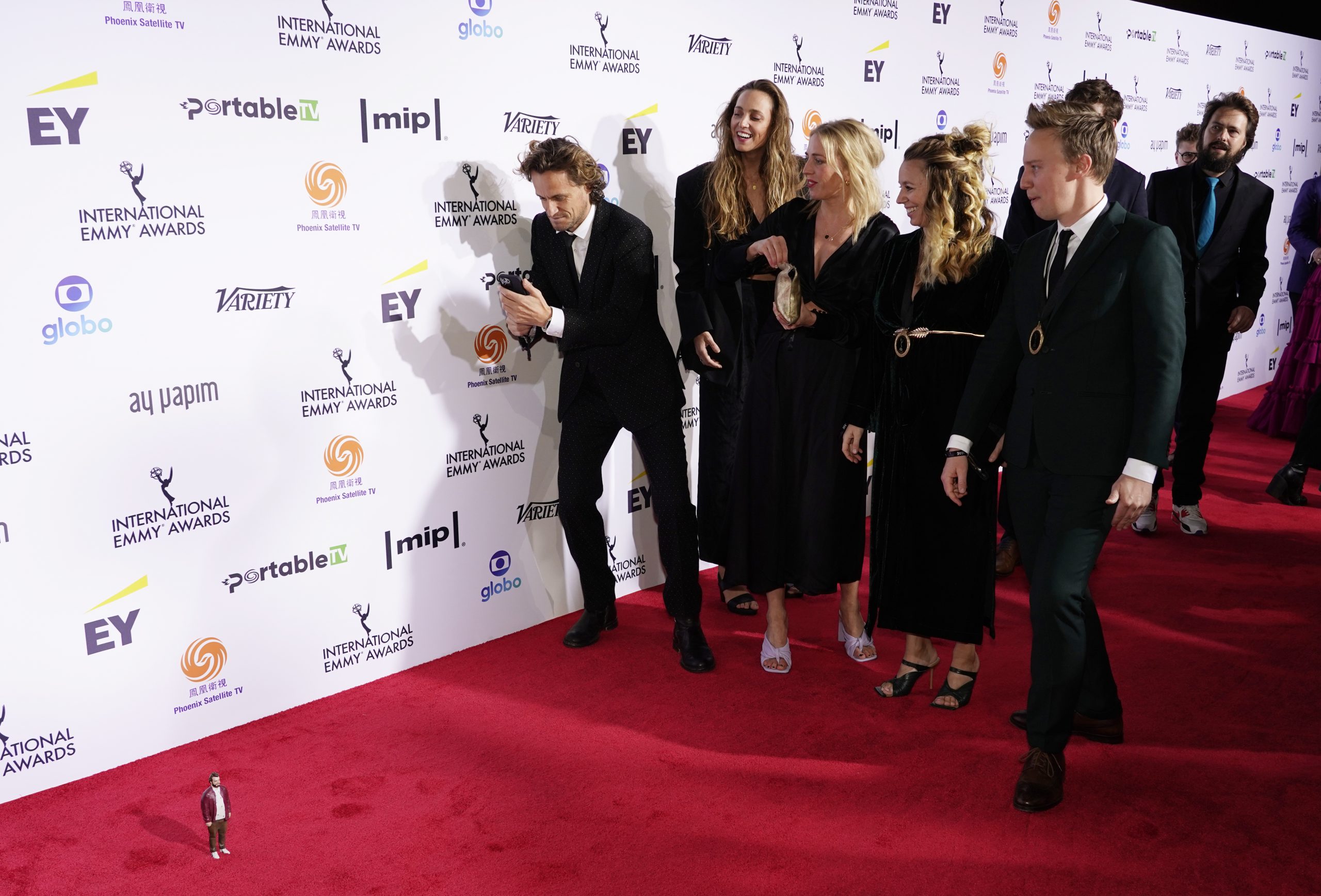 Non-Scripted Entertainment Nominees for Da's Liefde! (That's Love) Tim Van Aelst and Sofie Peeters on the red carpet at the 49th International Emmy Awards, November 22, 2021 in New York City. 49th International Emmy Awards