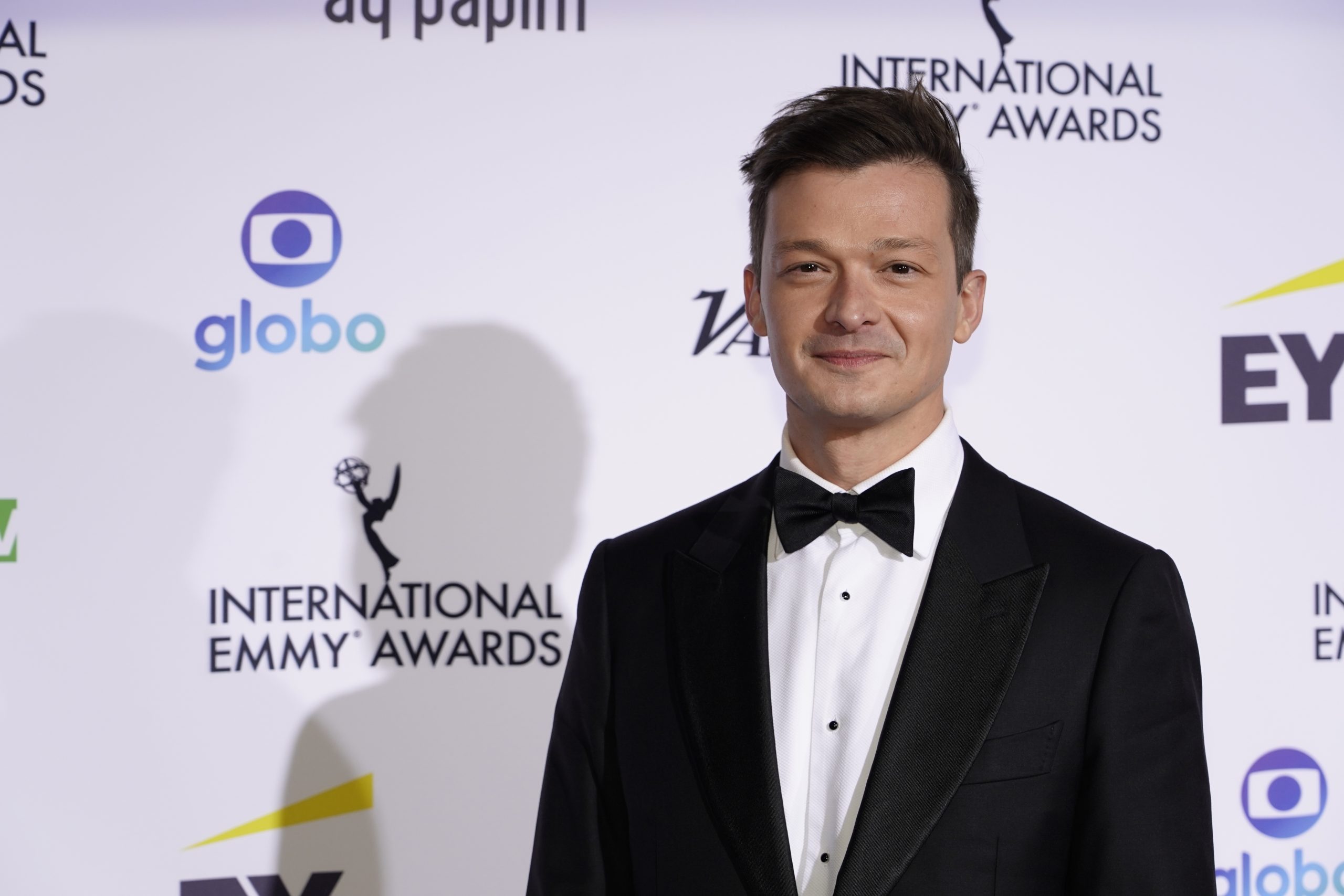 Presenter Felipe Santana on the red carpet at the 49th International Emmy Awards, November 22, 2021 in New York City. 49th International Emmy Awards