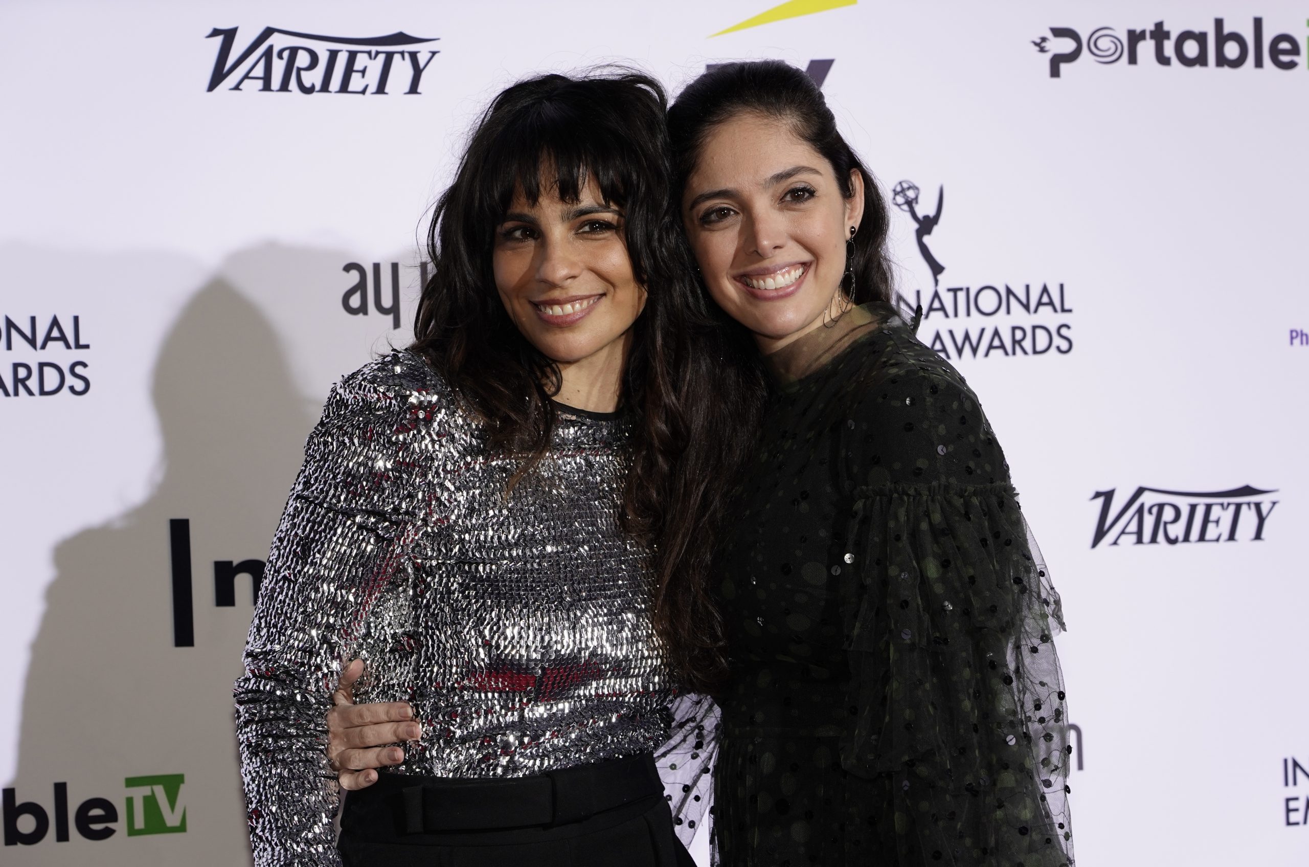 TV Movie / Mini-Series Nominees for Todas As Mulheres do Mundo, Patricia Pedrosa with Maria Ribeiro on the red carpet at the 49th International Emmy Awards, November 22, 2021 in New York City. 49th International Emmy Awards