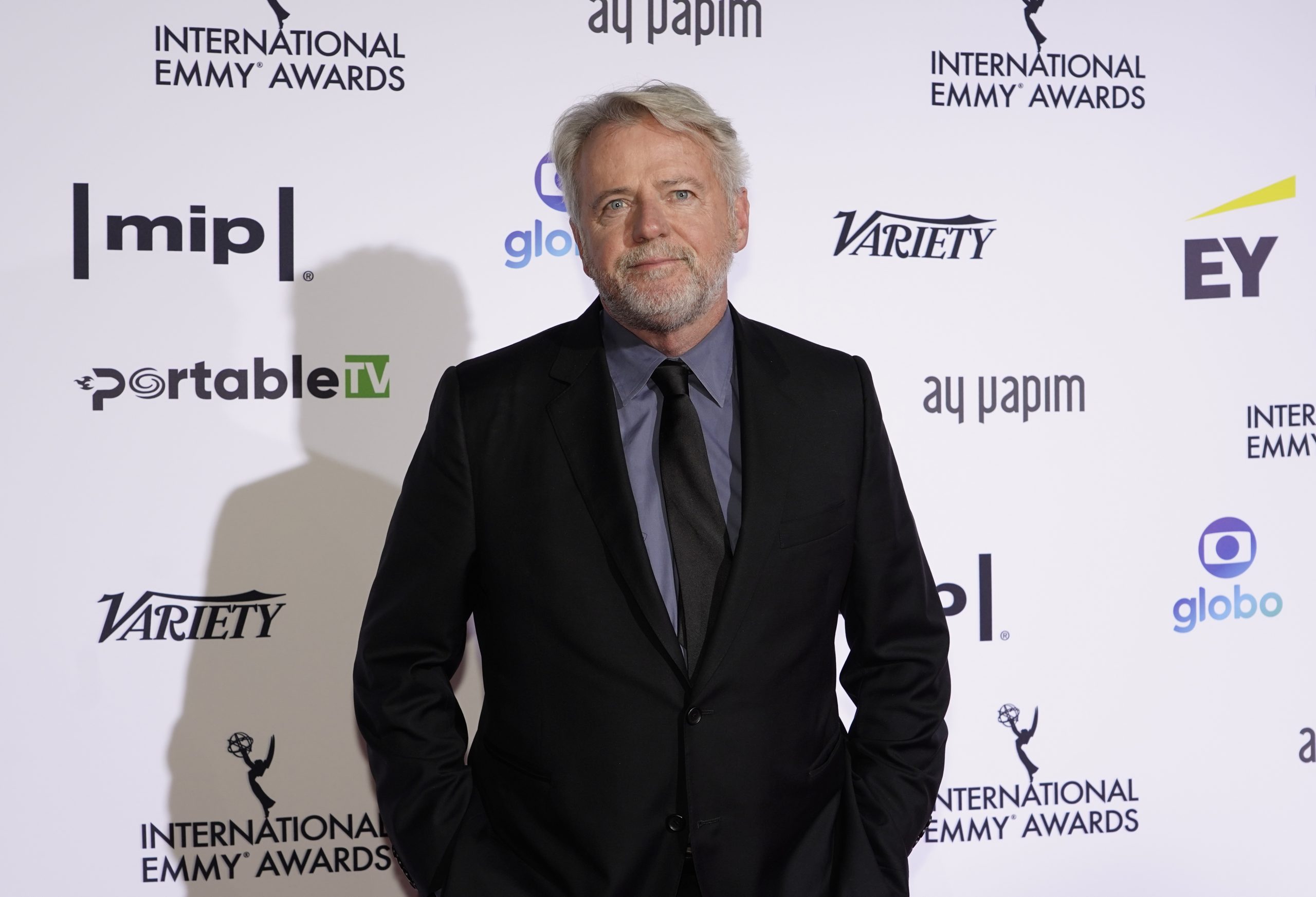 Presenter Aidan Quinn on the red carpet at the 49th International Emmy Awards, November 22, 2021 in New York City. 49th International Emmy Awards